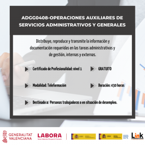 ADGG0408-OPERACIONES AUXILIARES DE SERVICIOS ADMINISTRATIVOS Y GENERALES