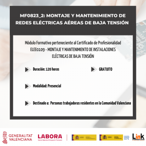 MF0823_2_ MONTAJE Y MANTENIMIENTO DE REDES ELÉCTRICAS AÉREAS DE BAJA TENSIÓN
