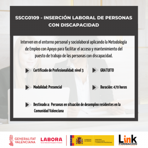 SSCG0109 - INSERCIÓN LABORAL DE PERSONAS CON DISCAPACIDAD