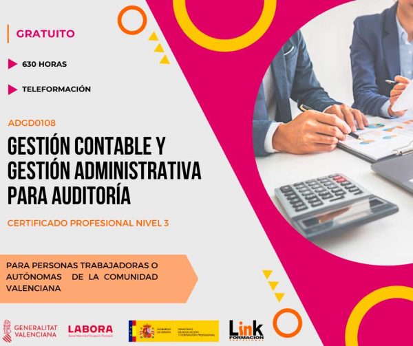 Curso de Gestión contable y gestión administrativa para auditoría para trabajadores y autónomos