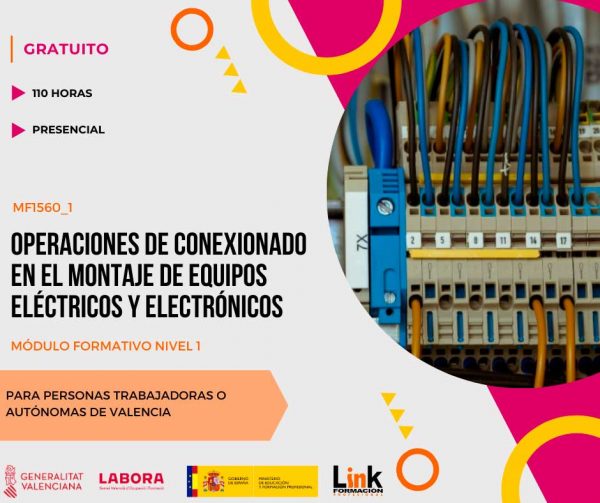Curso de Operaciones de conexionado en el montaje de equipos eléctricos y electrónicos para trabajadores y autónomos