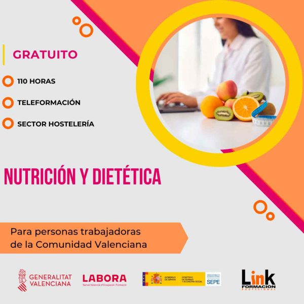 Curso de Nutrición y dietética para trabajadores o autónomos