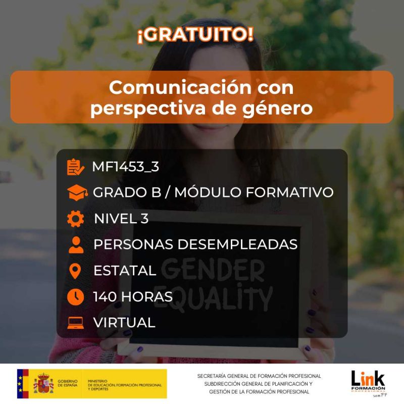 Curso de Comunicación con perspectiva de género para desempleados - Link Formación