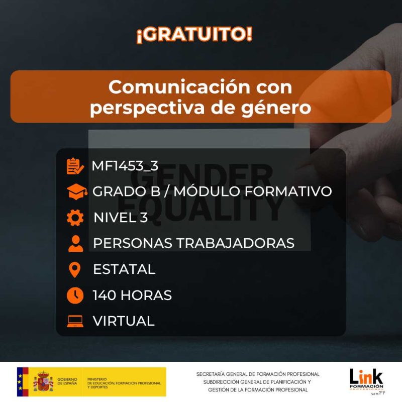 Curso de Comunicación con perspectiva de género para trabajadores - Link Formación