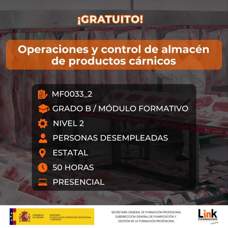 MF0033_2 - OPERACIONES Y CONTROL DE ALMACÉN DE PRODUCTOS CÁRNICOS