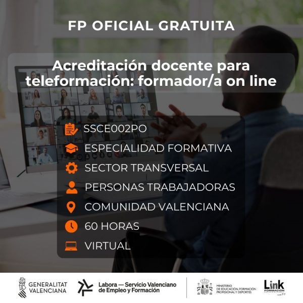 SSCE002PO - ACREDITACIÓN DOCENTE PARA TELEFORMACIÓN: FORMADOR/A ONLINE