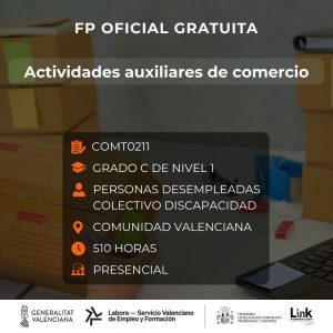 Curso de Actividades auxiliares de comercio para desempleados - Link Formación