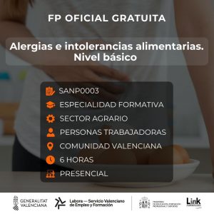 INAD0010 - ALERGIAS E INTOLERANCIAS ALIMENTARIAS. NIVEL BÁSICO