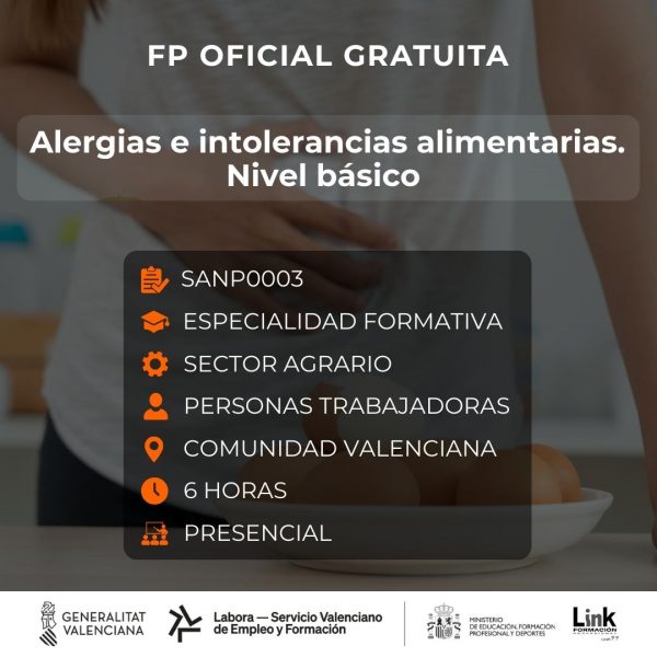 INAD0010 - ALERGIAS E INTOLERANCIAS ALIMENTARIAS. NIVEL BÁSICO