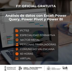 IFCT153 - ANÁLISIS DE DATOS CON EXCEL: POWER QUERY, POWER PIVOT Y POWER BI