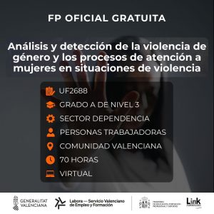 UF2688 - ANÁLISIS Y DETECCIÓN DE LA VIOLENCIA DE GÉNERO Y LOS PROCESOS DE ATENCIÓN A MUJERES EN SITUACIONES DE VIOLENCIA