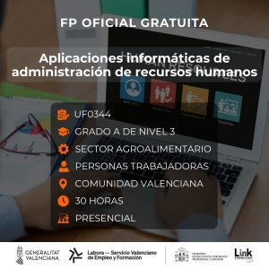 UF0344 - APLICACIONES INFORMÁTICAS DE ADMINISTRACIÓN DE RECURSOS HUMANOS