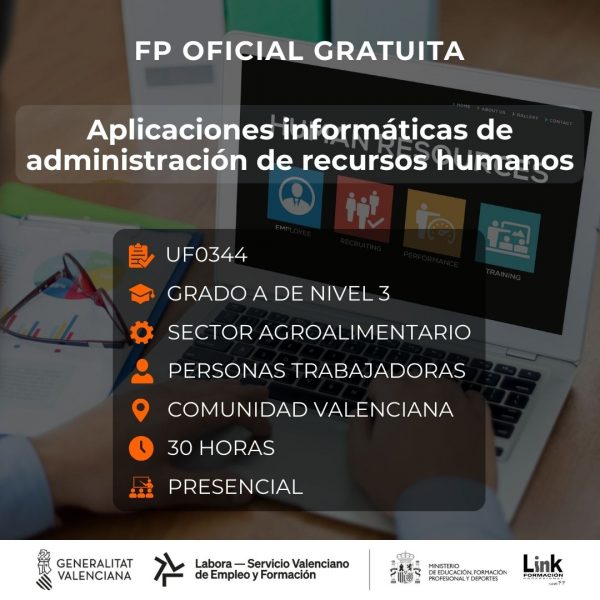 UF0344 - APLICACIONES INFORMÁTICAS DE ADMINISTRACIÓN DE RECURSOS HUMANOS