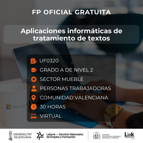 UF0320 - APLICACIONES INFORMÁTICAS DE TRATAMIENTO DE TEXTOS
