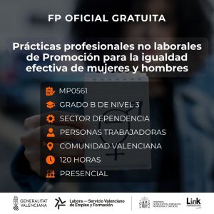 MP0561 - PRÁCTICAS PROFESIONALES NO LABORALES DE PROMOCIÓN PARA LA IGUALDAD EFECTIVA DE MUJERES Y HOMBRES