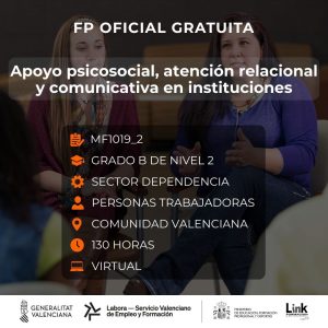MF1019_2 - APOYO PSICOSOCIAL, ATENCIÓN RELACIONAL Y COMUNICATIVA EN INSTITUCIONES