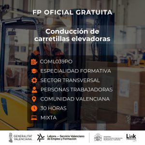 COML039PO - CONDUCCIÓN DE CARRETILLAS ELEVADORAS