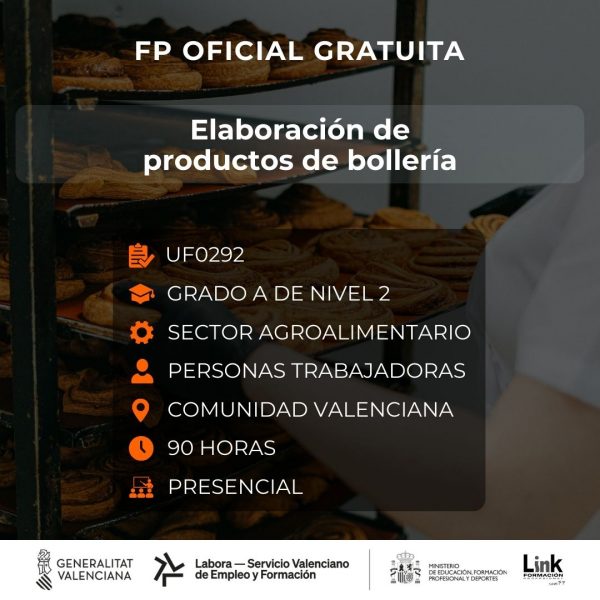 UF0292 - ELABORACIÓN DE PRODUCTOS DE BOLLERÍA
