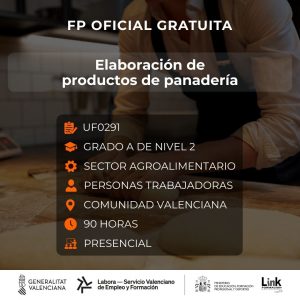 UF0291 - ELABORACIÓN DE PRODUCTOS DE PANADERÍA