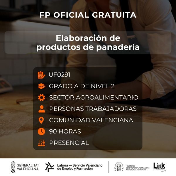 UF0291 - ELABORACIÓN DE PRODUCTOS DE PANADERÍA