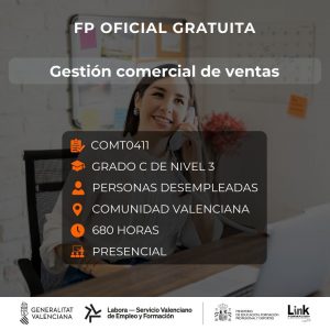 Curso de Gestión comercial de ventas para desempleados - Link Formación
