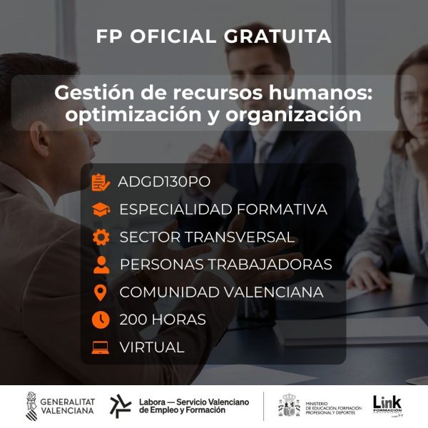 ADGD130PO - GESTIÓN DE RECURSOS HUMANOS: OPTIMIZACIÓN Y ORGANIZACIÓN