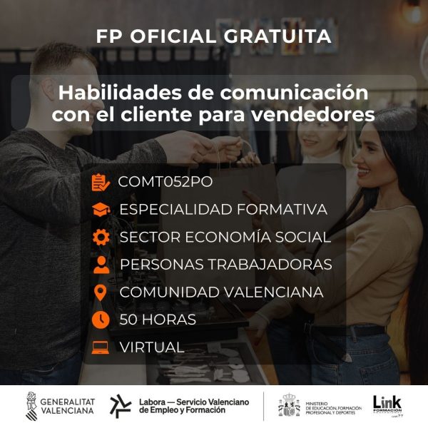 COMT052PO - HABILIDADES DE COMUNICACIÓN CON EL CLIENTE PARA VENDEDORES