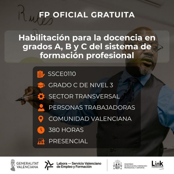 SSCE0110 - HABILITACIÓN PARA LA DOCENCIA EN GRADOS A,B Y C DEL SISTEMA DE FORMACIÓN PROFESIONAL