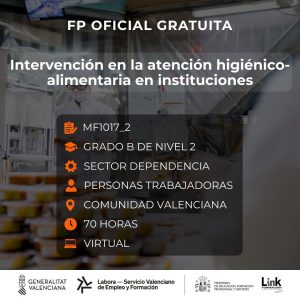 MF1017_2 - INTERVENCIÓN EN LA ATENCIÓN HIGIÉNICO-ALIMENTARIA EN INSTITUCIONES