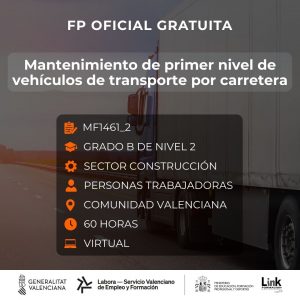 MF1461_2 - MANTENIMIENTO DE PRIMER NIVEL DE VEHÍCULOS DE TRANSPORTE POR CARRETERA