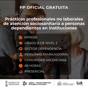 MP0029 - PRÁCTICAS PROFESIONALES NO LABORALES DE ATENCIÓN SOCIOSANITARIA A PERSONAS DEPENDIENTES EN INSTITUCIONES