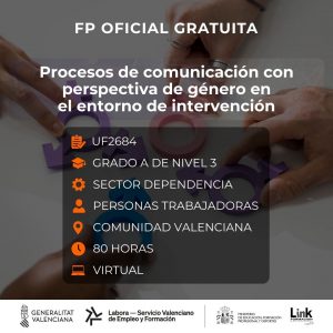 UF2684 - PROCESOS DE COMUNICACIÓN CON PERSPECTIVA DE GÉNERO EN EL ENTORNO DE INTERVENCIÓN