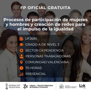UF2685 - PROCESOS DE PARTICIPACIÓN DE MUJERES Y HOMBRES Y CREACIÓN DE REDES PARA EL IMPULSO DE LA IGUALDAD