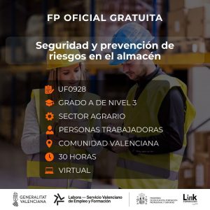 UF0928 - SEGURIDAD Y PREVENCIÓN DE RIESGOS EN EL ALMACÉN