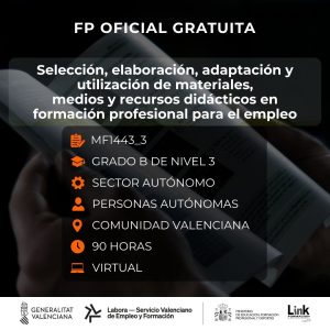 MF1443_3 - SELECCIÓN, ELABORACIÓN, ADAPTACIÓN Y UTILIZACIÓN DE MATERIALES, MEDIOS Y RECURSOS DIDÁCTICOS