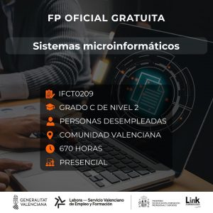 Curso de Sistemas microinformáticos para desempleados - Link Formación