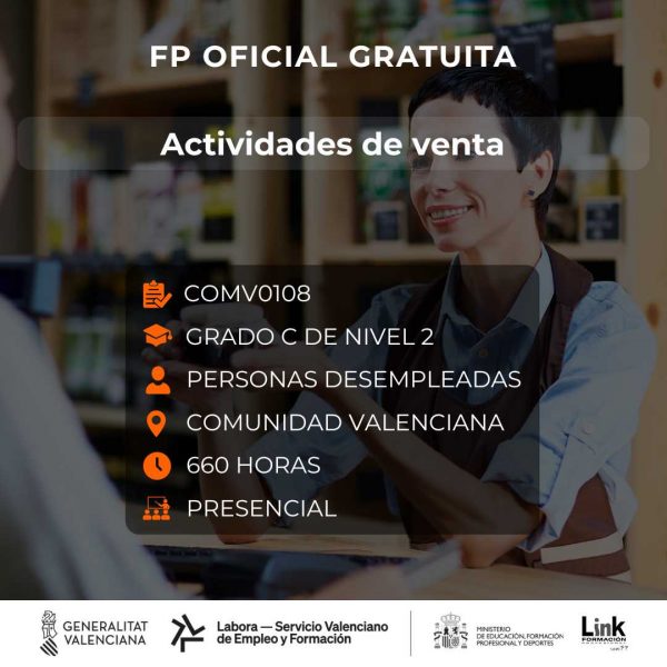 Curso de Actividades de venta para desempleados - Link Formación