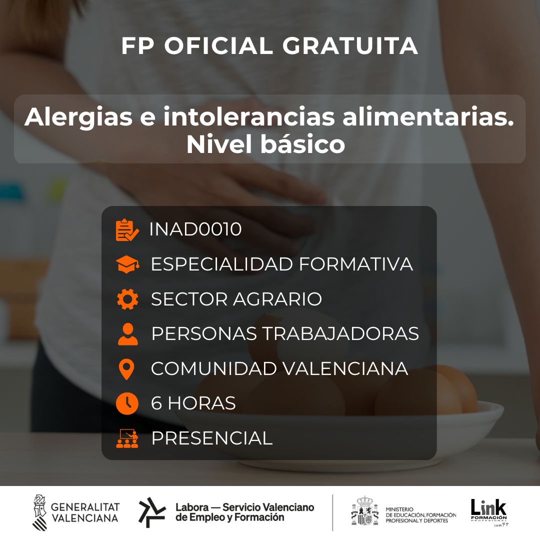 Curso de Alergias e intolerancias alimentarias para trabajadores - Link Formación