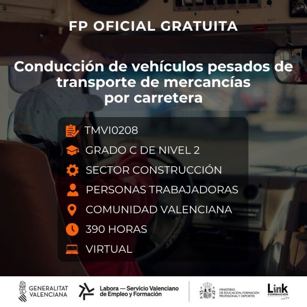 TMVI0208 - CONDUCCIÓN DE VEHÍCULOS PESADOS DE TRANSPORTE DE MERCANCÍAS POR CARRETERA