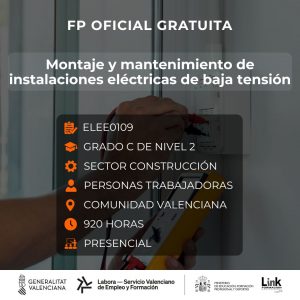 ELEE0109 - MONTAJE Y MANTENIMIENTO DE INSTALACIONES ELÉCTRICAS DE BAJA TENSIÓN