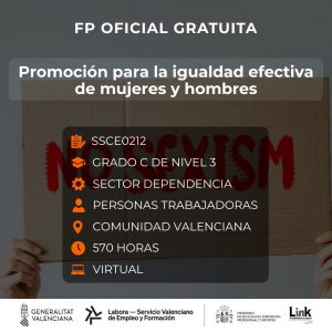 SSCE0212 - PROMOCIÓN PARA LA IGUALDAD EFECTIVA DE MUJERES Y HOMBRES