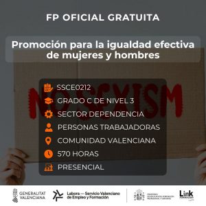 SSCE0212 - PROMOCIÓN PARA LA IGUALDAD EFECTIVA DE MUJERES Y HOMBRES