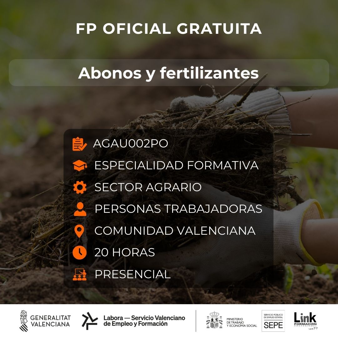 Curso de Abonos y fertilizantes para trabajadores - Link Formación