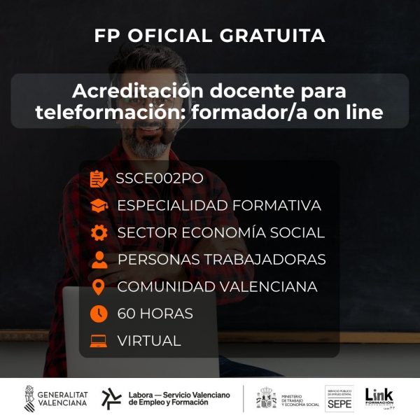 Curso de Acreditación docente para teleformación para trabajadores - Link Formación