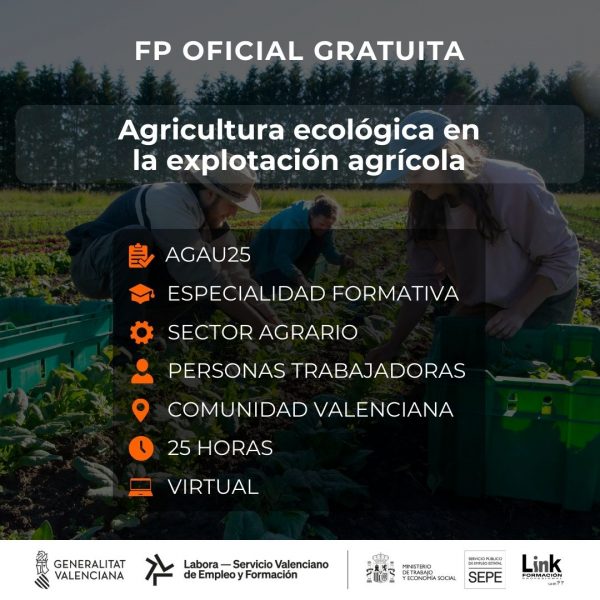 Curso de Agricultura ecológica en la explotación agrícola para trabajadores - Link Formación