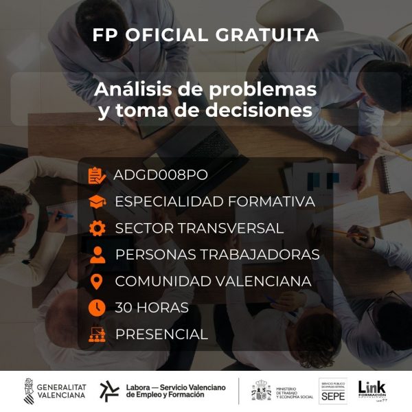 Curso de Análisis de problemas y toma de decisiones para trabajadores - Link Formación