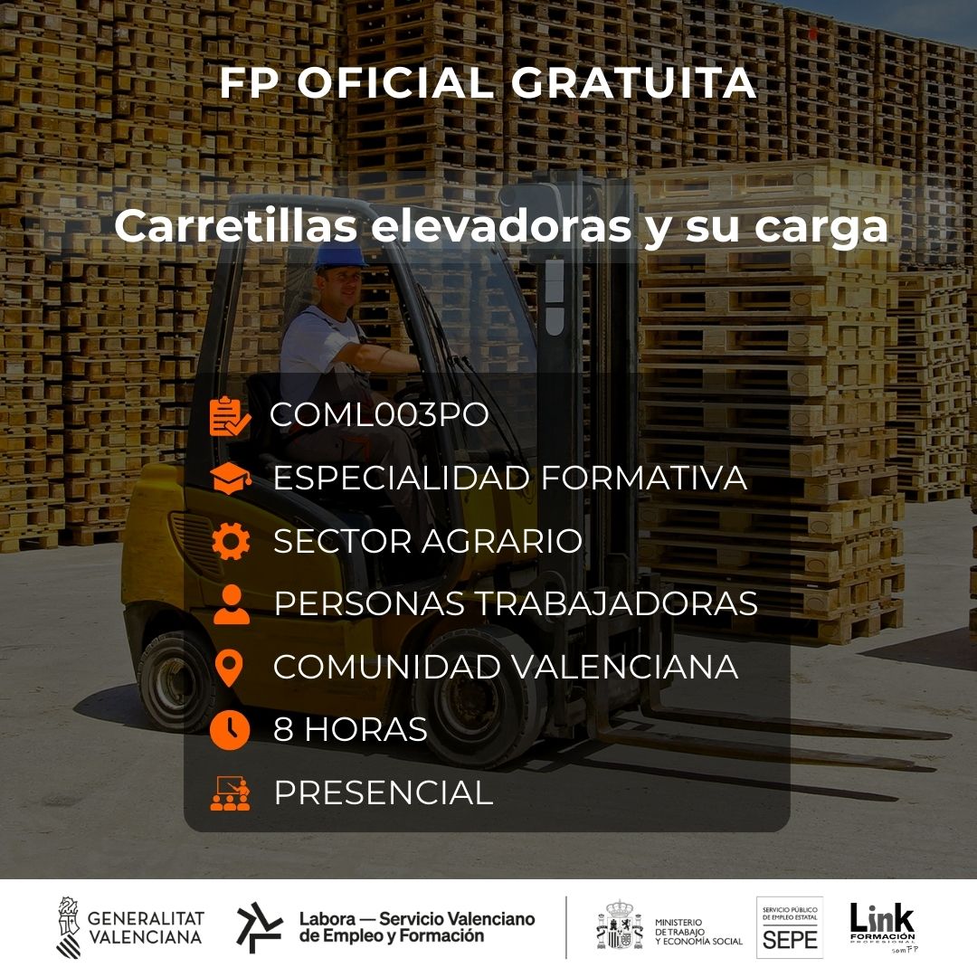 Curso de Carretillas elevadoras y su carga para trabajadores - Link Formación