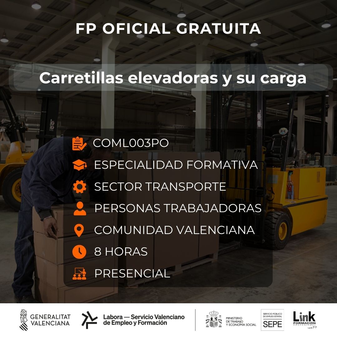Curso de Carretillas elevadoras y su carga para trabajadores - Link Formación
