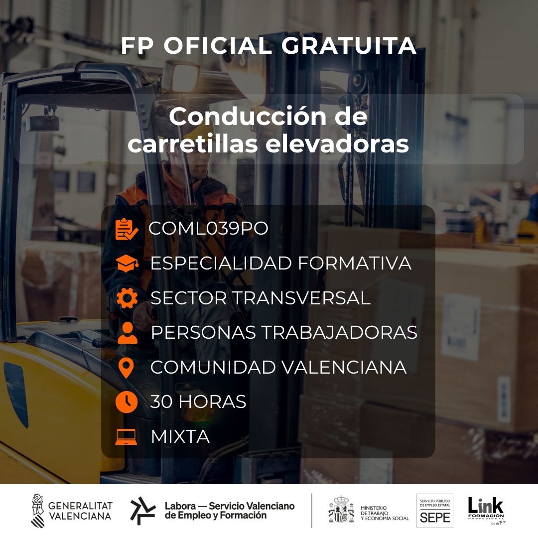 Curso de Conducción de carretillas elevadoras para trabajadores - Link Formación