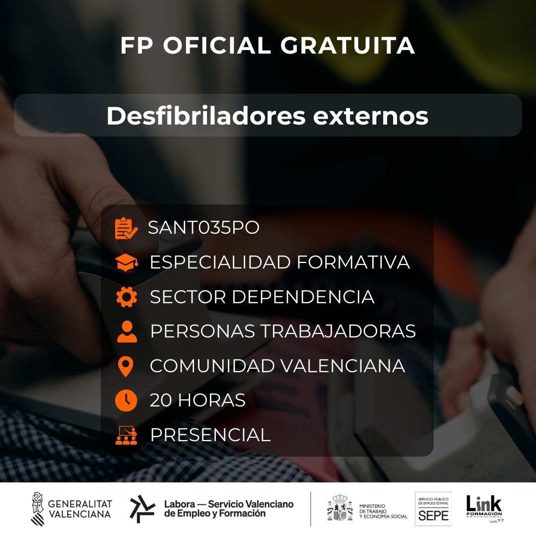 Curso de Desfibriladores externos para trabajadores - Link Formación